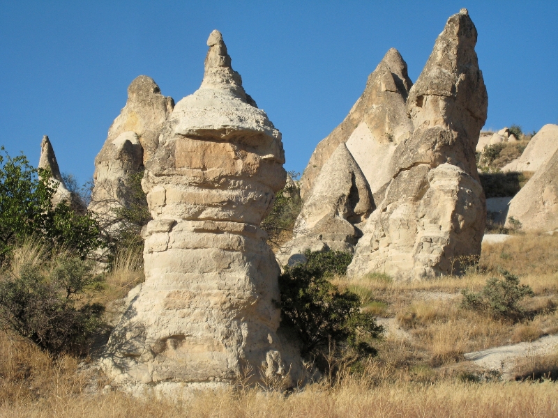 Fairy chimney rock formations, Goreme, Cappadocia Turkey 6.jpg - Goreme, Cappadocia, Turkey